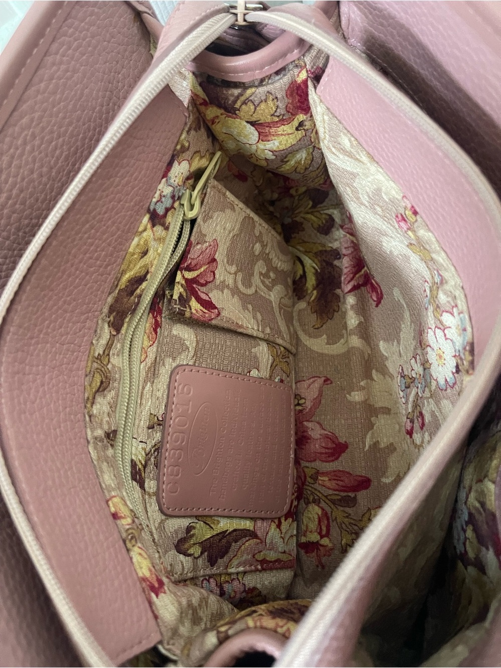 Brighton Pink Croc-Embossed Satchel with Heart Charms - Picture 8 of 11